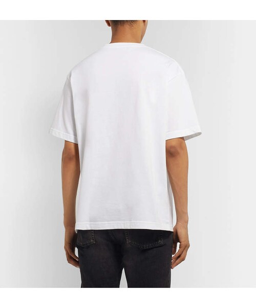 BALENCIAGA(バレンシアガ)の「Balenciaga Logo-Print Cotton-Jersey T-Shirt(Tシャツ/カットソー・メンズ・White・XS/S/M/L/XL)」の2枚目の写真