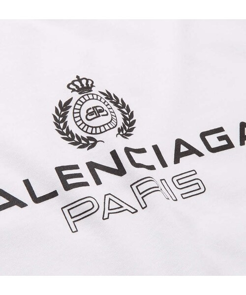 BALENCIAGA(バレンシアガ)の「Balenciaga Logo-Print Cotton-Jersey T-Shirt(Tシャツ/カットソー・メンズ・White・XS/S/M/L/XL)」の4枚目の写真