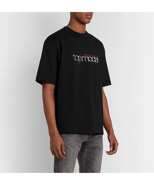 BALENCIAGA - balenciaga  コレクション品　ロゴプリント　ストレッチ　トップス BALENCIAGA（バレンシアガ）の「Balenciaga Top Model Appliqued