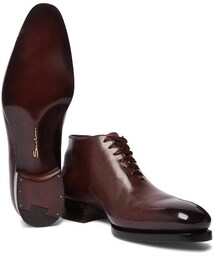 未使用に近い！Santoni サントーニ　モンキーブーツ　UK7.5 カーキー Santoni / サントーニ レザースニーカー UK7(26cm相当)(メンズ