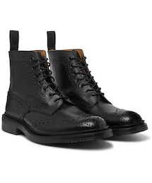 Tricker's | Tricker's Stow Full-Grain Leather Brogue Boots(ブーツ)