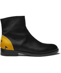 KAPITAL ブーツ KAPITAL - 後染めレザー ショートブーツ - BLUE NEON