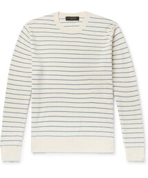 Rag & Bone Harlow Striped Wool And Cashmere-Blend Sweater