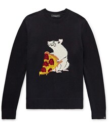 Rag & Bone Intarsia Cotton And Cashmere-Blend Sweater