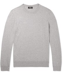 A.P.C. Julien Melange Cotton And Cashmere-Blend Sweater