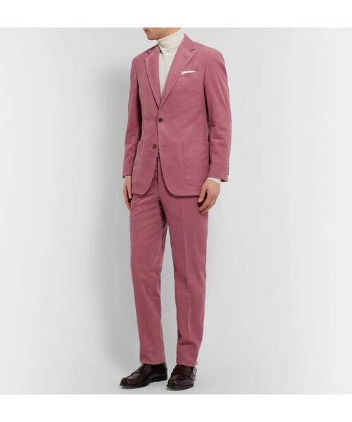 RICHARD JAMES(リチャード ジェームス)の「Richard James Pink Hyde Slim-Fit Cotton-Corduroy Suit Jacket(フォーマルスーツ/小物・メンズ・Pink・Uk/us 36/Uk/us 38/Uk/us 40/Uk/us 42/Uk/us 44)」の4枚目の写真