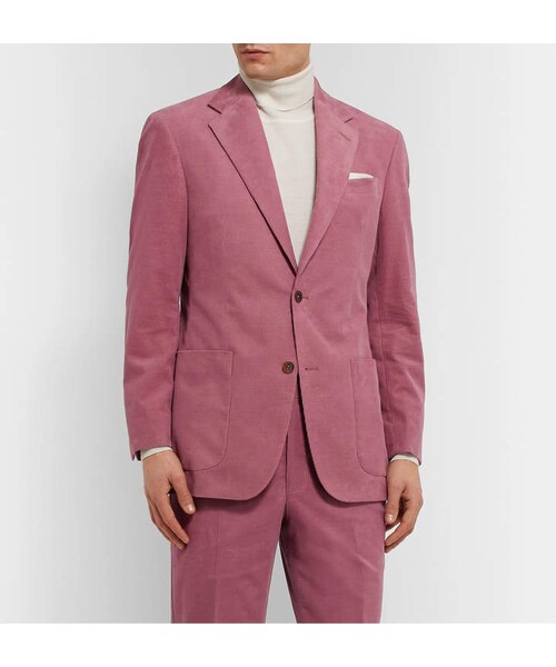 RICHARD JAMES(リチャード ジェームス)の「Richard James Pink Hyde Slim-Fit Cotton-Corduroy Suit Jacket(フォーマルスーツ/小物・メンズ・Pink・Uk/us 36/Uk/us 38/Uk/us 40/Uk/us 42/Uk/us 44)」の5枚目の写真