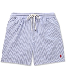 POLO RALPH LAUREN | Polo Ralph Lauren Traveler Mid-Length Striped Seersucker Swim Shorts(水着)
