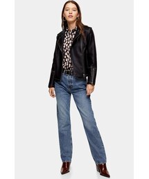 Topshop Mid Blue Dad Straight Jeans
