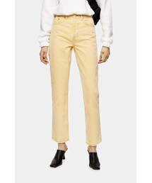Topshop Yellow Straight Jeans