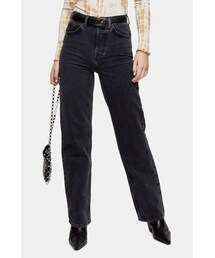 Topshop Washed Black 90's Straight Jeans