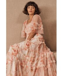 Anthropologie Needle & Thread Ruby Bloom Gown