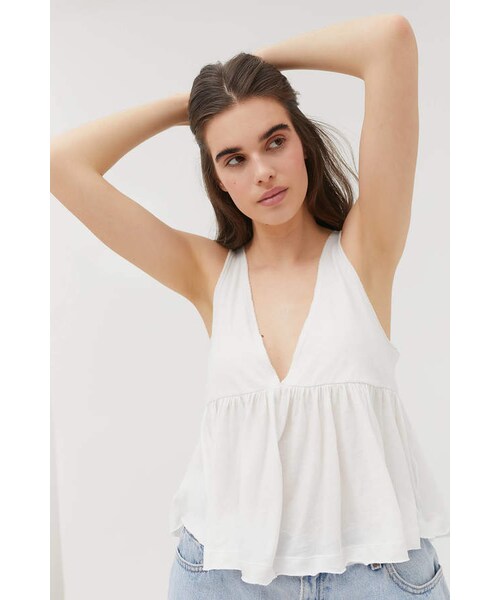 URBAN OUTFITTERS（アーバンアウトフィッターズ）の「Urban Outfitters UO Cali Plunging Babydoll Cami（その他アンダーウェア/インナー・レディース・White/Black/Blue・XS/S/M/L）」の8枚目の写真