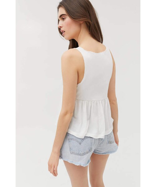 URBAN OUTFITTERS（アーバンアウトフィッターズ）の「Urban Outfitters UO Cali Plunging Babydoll Cami（その他アンダーウェア/インナー・レディース・White/Black/Blue・XS/S/M/L）」の10枚目の写真
