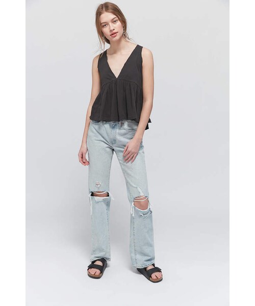 URBAN OUTFITTERS（アーバンアウトフィッターズ）の「Urban Outfitters UO Cali Plunging Babydoll Cami（その他アンダーウェア/インナー・レディース・White/Black/Blue・XS/S/M/L）」の11枚目の写真