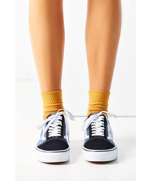 VANS（バンズ）の「Vans Old Skool Sneaker（スニーカー・レディース・Black/Blue・W 9/m 7.5/W 5/m 3.5/W 8.5/m 7/W 9.5/m 8/W 6/m 4.5/W 6.5/m 5/W 7/m 5.5/W 7.5/m 6）」の6枚目の写真