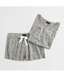 J.Crew Dreamy pajama short set with heart embroidery