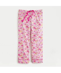 J.Crew Cropped cotton pajama pant in pink microfloral print