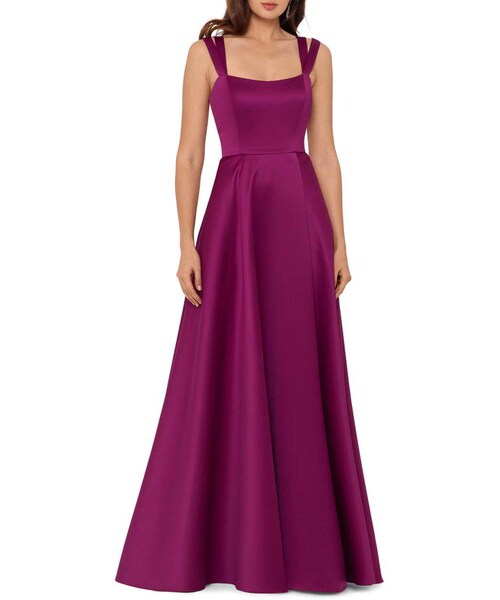 Xscape Evenings（）の「Xscape Double Strap Satin ALine Gown（ワンピース）」 WEAR