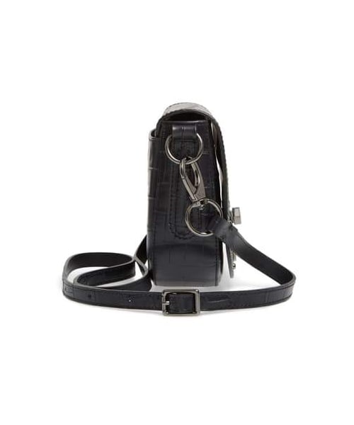 LONGCHAMP(ロンシャン)の「Longchamp Small Cavalcade Crocodile Embossed Leather Crossbody Bag(ショルダーバッグ・レディース・Black・One Size)」の4枚目の写真