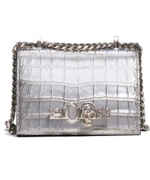Alexander McQueen Small Metallic Leather Crossbody Bag