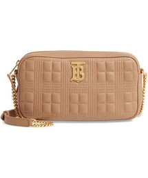 Burberry TB Quilted Check Leather Camera Crossbody Bag