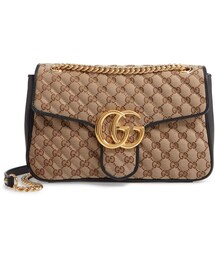 Gucci Small Marmont 2.0 Quilted Original GG Canvas Shoulder Bag