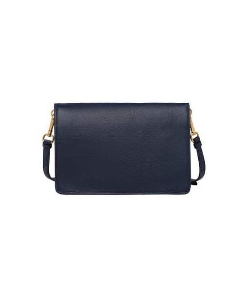 PRADA（プラダ）の「Prada Daino Leather Flap Crossbody Bag（ショルダーバッグ・レディース・Black/Blue・One Size）」の4枚目の写真