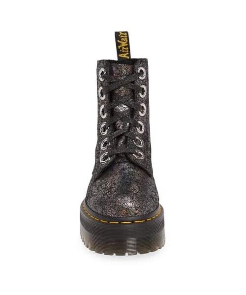 Dr. Martens(ドクターマーチン)の「Dr. Martens Molly Crackle Boot(ブーツ・レディース・Black/Metallic・10us/ 8uk/6us/ 4uk/7us/ 5uk/11us/ 9uk/8us/ 6uk/5us/ 3uk/9us/ 7uk)」の4枚目の写真