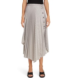 Acne Studios | Acne Studios Ilia Asymmetrical Pleated Pinstripe Midi Skirt(スカート)