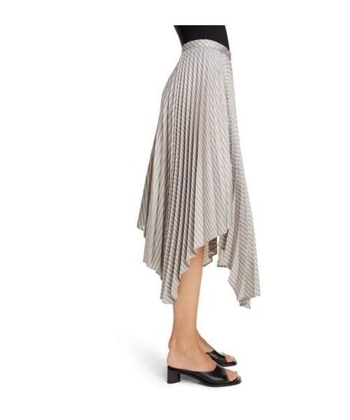 Acne Studios（アクネストゥディオズ）の「Acne Studios Ilia Asymmetrical Pleated Pinstripe Midi Skirt（スカート・レディース・Gray・6 Us / 36 Eu/8 Us / 38 Eu/10 Us / 40 Eu/4 Us / 34 Eu）」の2枚目の写真