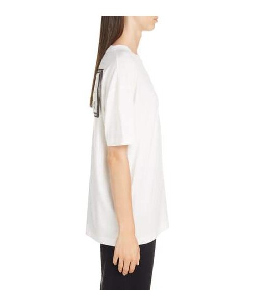 Acne Studios(アクネストゥディオズ)の「Acne Studios Elice Fringe Logo T-Shirt(Tシャツ/カットソー・レディース・Black/White・X-small/Small/Xx-small/Medium/Large)」の3枚目の写真
