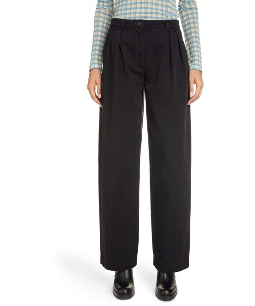Acne Studios(アクネストゥディオズ)の「Acne Studios Pavi Cotton Twill Pants(その他パンツ・レディース・Black・4 Us / 34 Eu/2 Us / 32 Eu/8 Us / 38 Eu/10 Us / 40 Eu/6 Us / 36 Eu)」の1枚目の写真