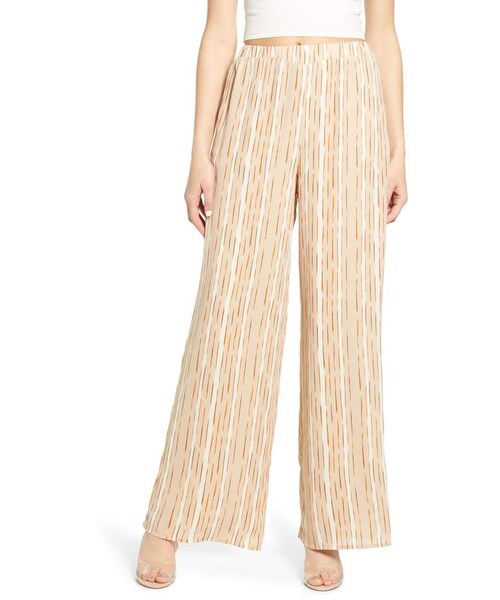June & Hudson(-)の「June & Hudson Print High Waist Wide Leg Pants(その他パンツ・レディース・Beige・Large/Medium/X-large/Small)」の1枚目の写真