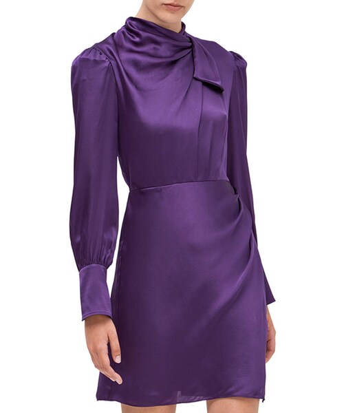kate spade new york(ケイトスペード ニューヨーク)の「Kate Spade New York drape neck silk dress(ワンピース・レディース・Purple・2/4/6/8/10/14)」の1枚目の写真