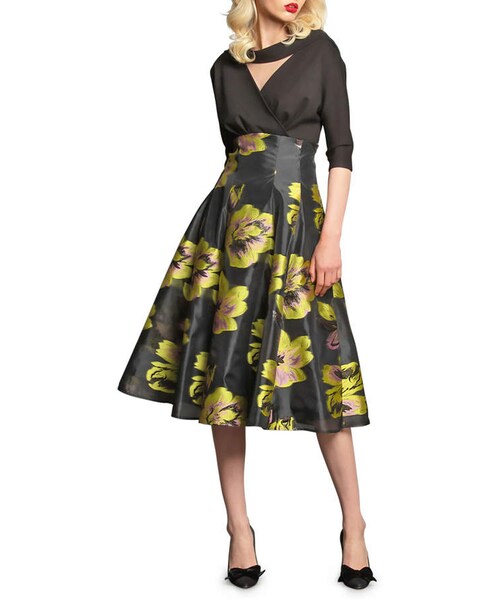 Eva Franco（エヴァフランコ）の「Eva Franco Angela 3/4Sleeve Dress with Floral