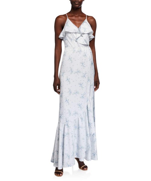 WAYF（-）の「Wayf The Claudia Ruffle-Neck Sleeveless Wrap Dress  