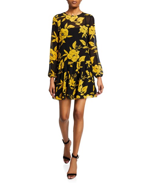 Jay Godfrey （）の「Jay Godfrey Cleo FloralPrint LongSleeve Drop Waist