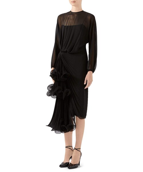 Gucci（グッチ）の「Gucci Silk LongSleeve Dress（ワンピース）」 WEAR