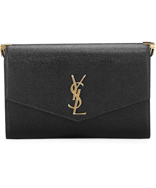 【人気☆】YSL クラッチバッグ アップタウン ブラック シルバー サンローラン YSL モノグラム レザー クラッチバッグ (Saint