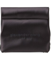 Alexander Wang Logo Lunch Bag Clutch, Black