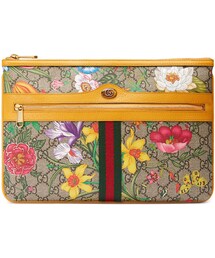 Gucci Ophidia Large GG Flora Pouch Clutch Bag
