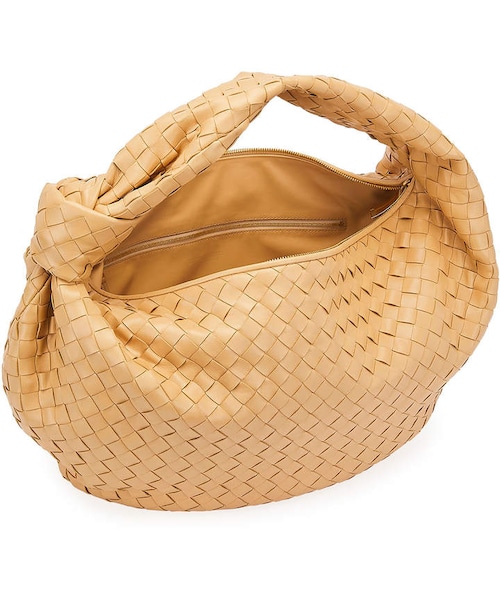 BOTTEGA VENETA(ボッテガヴェネタ)の「Bottega Veneta Intrecciato Woven Leather Large Hobo Bag(バックパック/リュック・レディース・Black/Beige・One Size)」の3枚目の写真