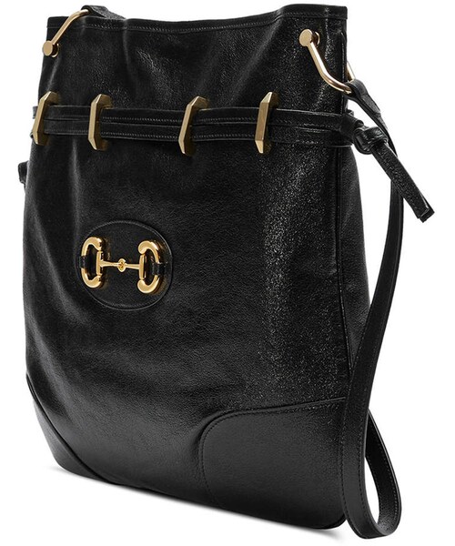 Gucci 1955 Morsetto Small Leather Horsebit Drawstring Bucket Bag