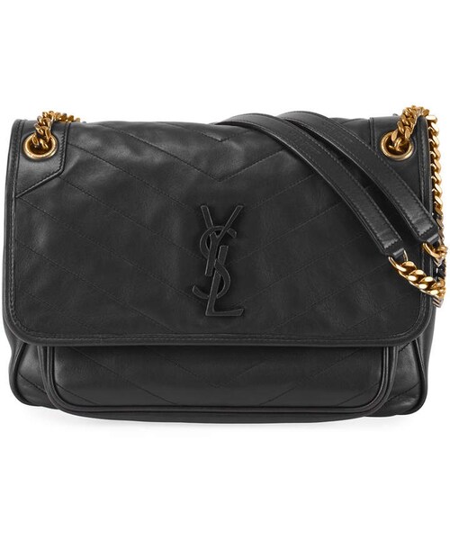 Saint Laurent(サンローラン)の「Saint Laurent Niki Medium Monogram YSL Lamb Leather Shoulder Bag(ショルダーバッグ・レディース・White/Black・One Size)」の2枚目の写真