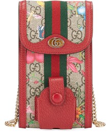 Gucci Ophidia GG Flora Phone Case Crossbody Bag
