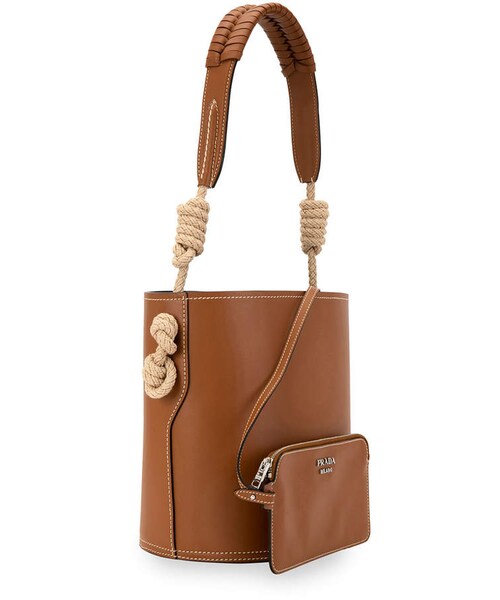 PRADA（プラダ）の「Prada City Knotted Rope Bucket Bag（ショルダーバッグ）」 - WEAR