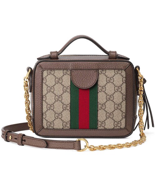 GUCCI（グッチ）の「Gucci Ophidia Mini GG Supreme Top-Handle Shoulder Bag（ショルダーバッグ・レディース・Brown・One Size）」の3枚目の写真