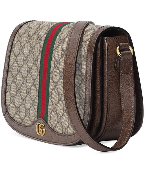 GUCCI（グッチ）の「Gucci Ophidia Small GG Supreme Flap Messenger Bag（ショルダーバッグ・レディース・Brown・One Size）」の4枚目の写真