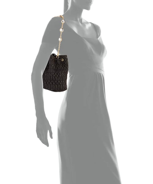 miu miu（ミュウミュウ）の「Miu Miu Napa Crystal Bucket Bag 